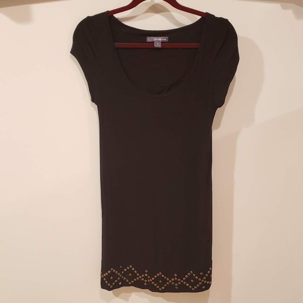 Black Dress with Metal Details